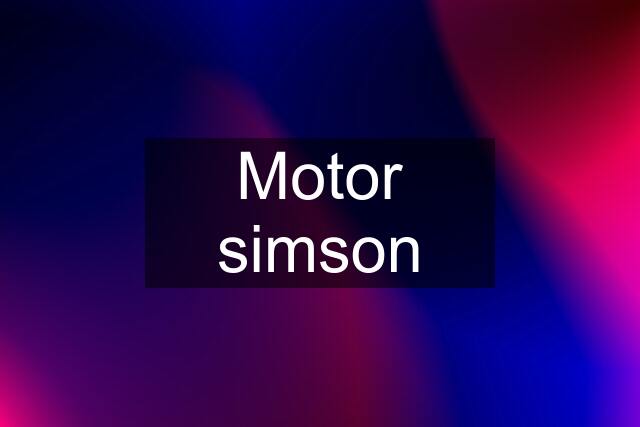 Motor simson