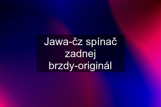 Jawa-čz spínač zadnej brzdy-originál