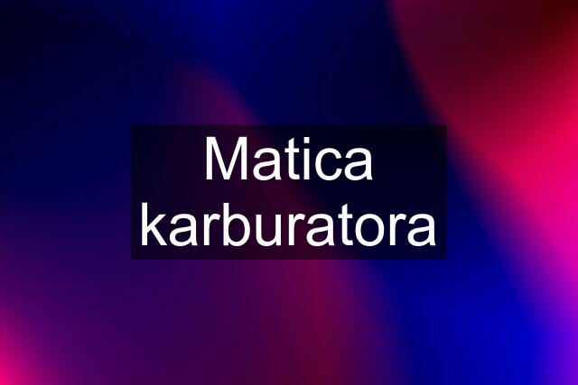 Matica karburatora