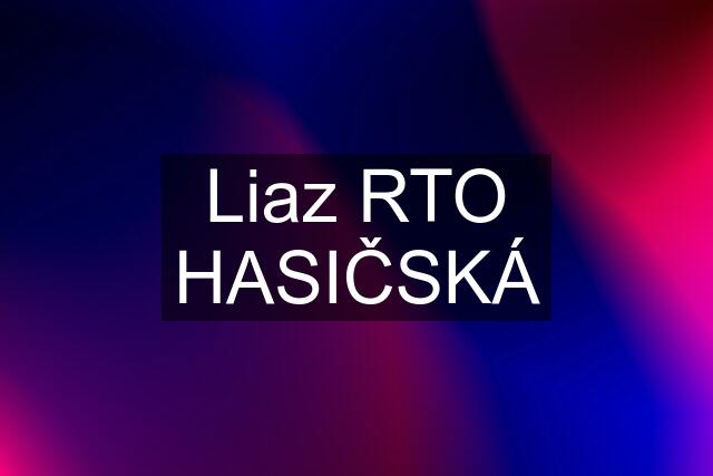 Liaz RTO HASIČSKÁ