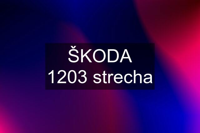 ŠKODA 1203 strecha