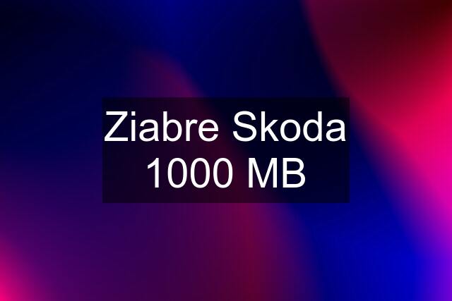 Ziabre Skoda 1000 MB