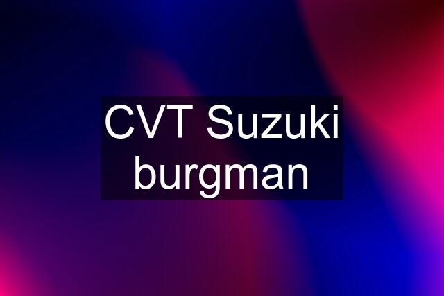 CVT Suzuki burgman