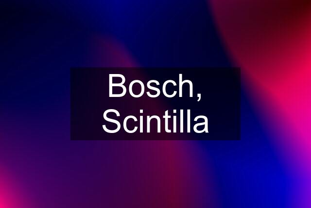 Bosch, Scintilla