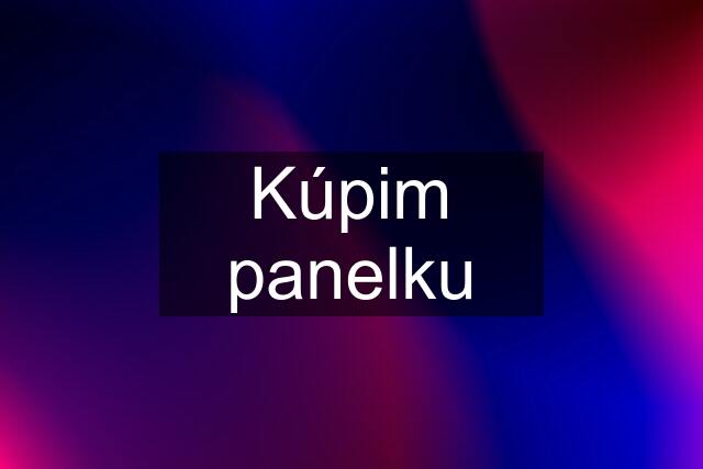 Kúpim panelku