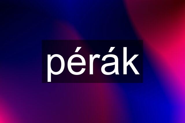 pérák