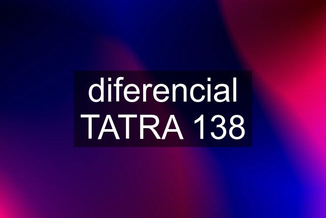 diferencial TATRA 138