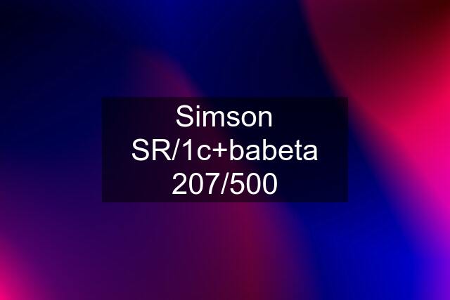 Simson SR/1c+babeta 207/500