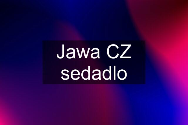 Jawa CZ sedadlo