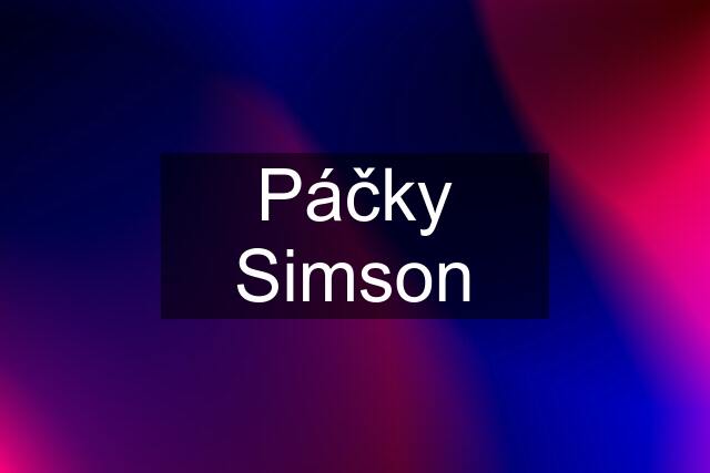 Páčky Simson