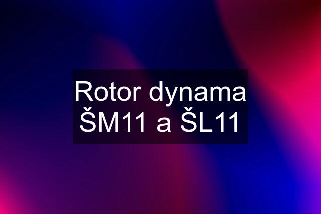 Rotor dynama ŠM11 a ŠL11