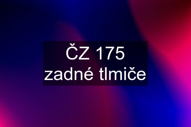 ČZ 175 zadné tlmiče