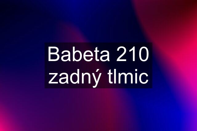 Babeta 210 zadný tlmic