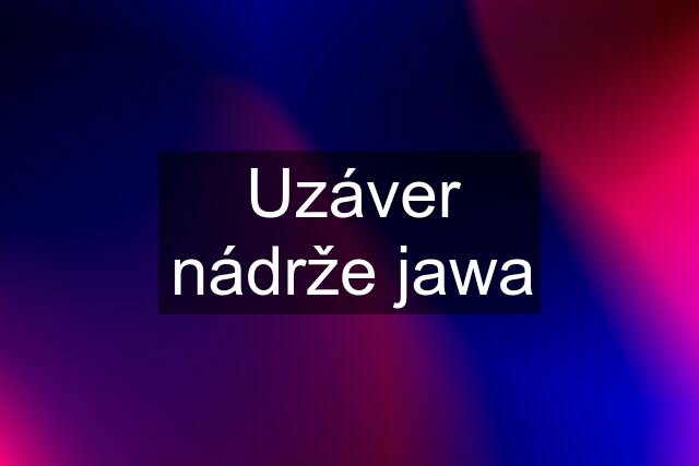 Uzáver nádrže jawa