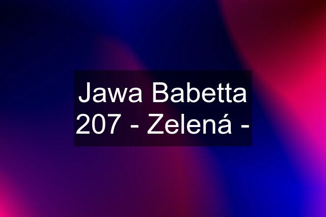 Jawa Babetta 207 - Zelená -