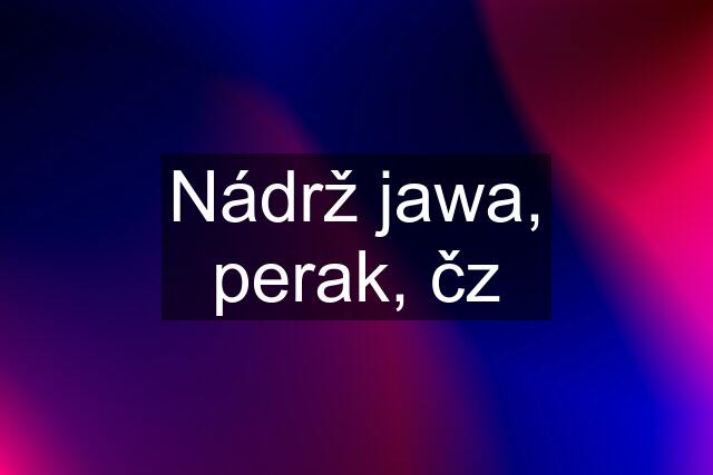 Nádrž jawa, perak, čz