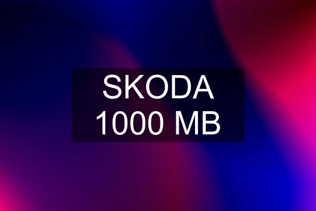 SKODA 1000 MB