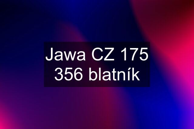 Jawa CZ 175 356 blatník