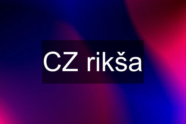 CZ rikša