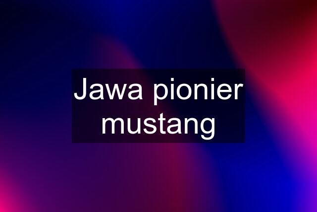 Jawa pionier mustang