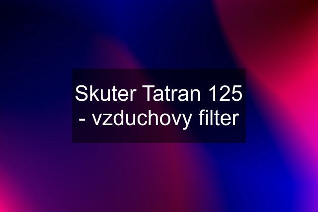 Skuter Tatran 125 - vzduchovy filter