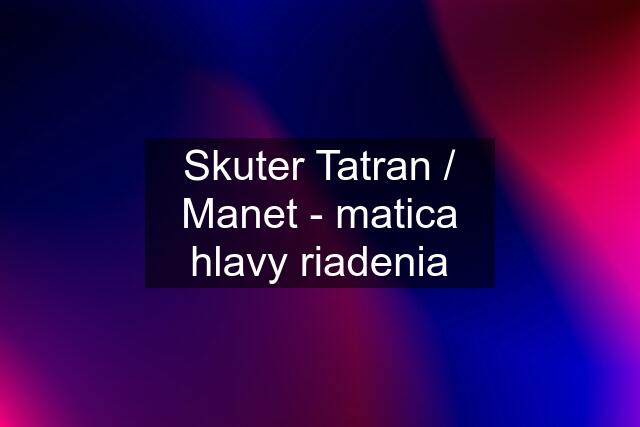 Skuter Tatran / Manet - matica hlavy riadenia