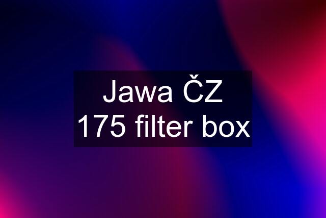 Jawa ČZ 175 filter box