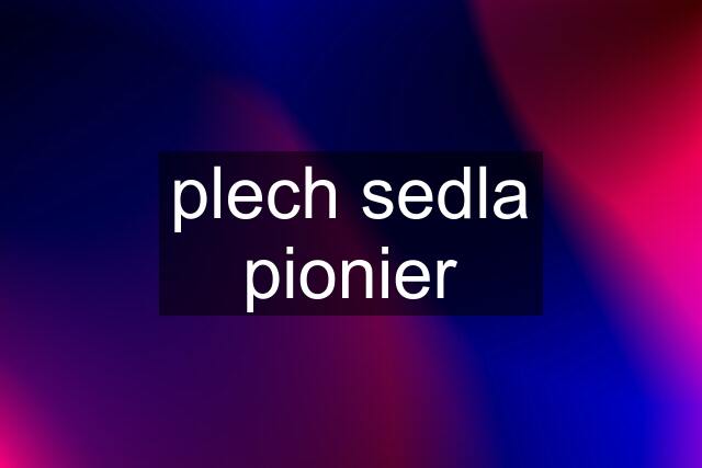 plech sedla pionier