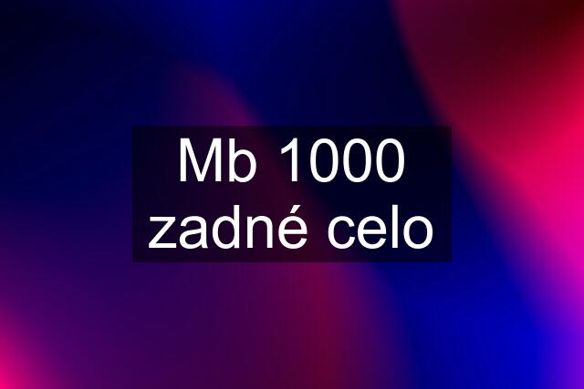 Mb 1000 zadné celo