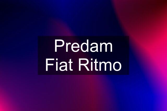 Predam Fiat Ritmo