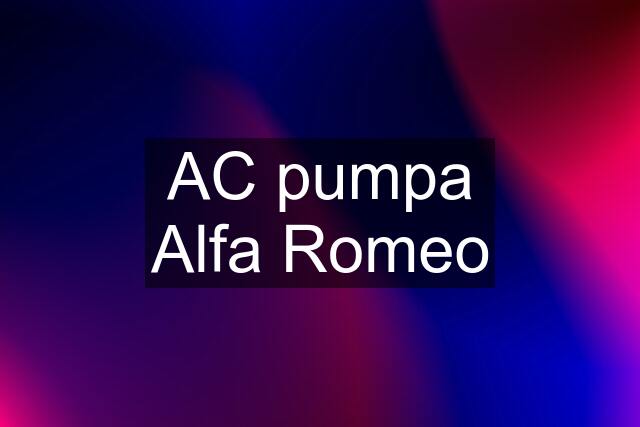 AC pumpa Alfa Romeo