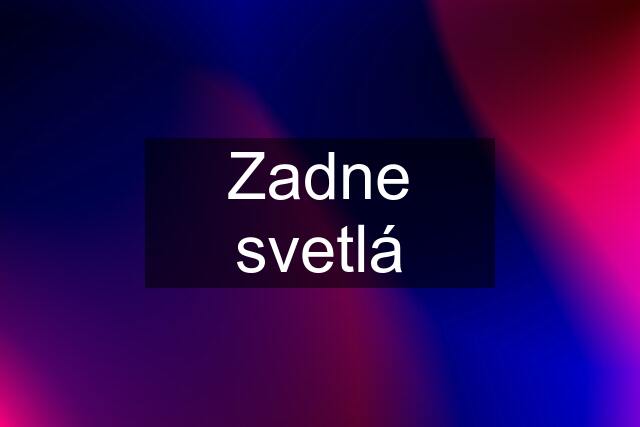 Zadne svetlá