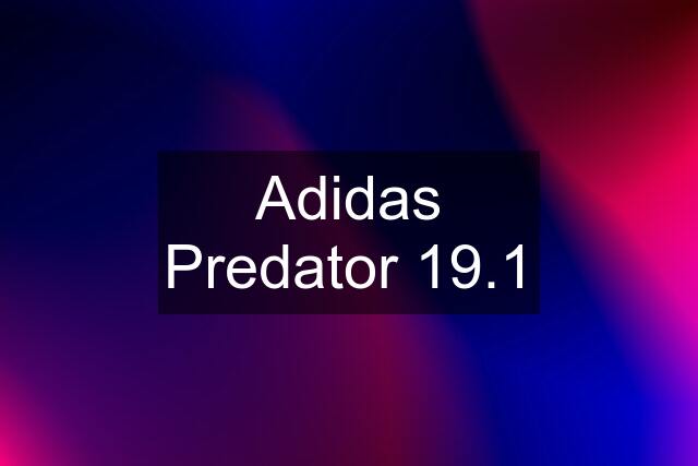 Adidas Predator 19.1