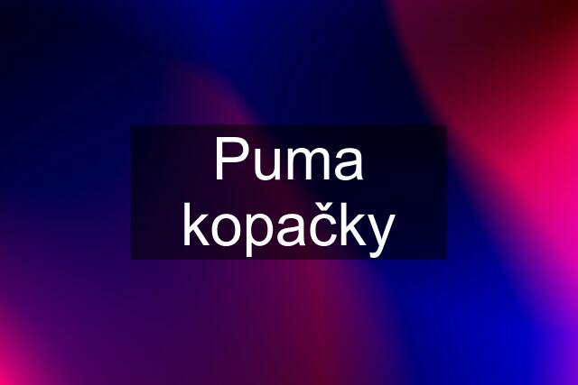 Puma kopačky