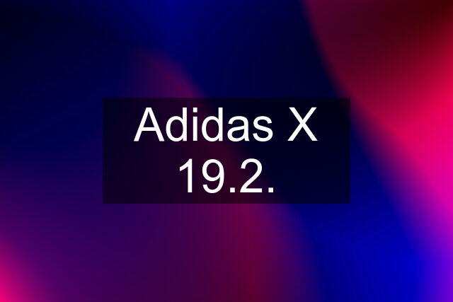 Adidas X 19.2.