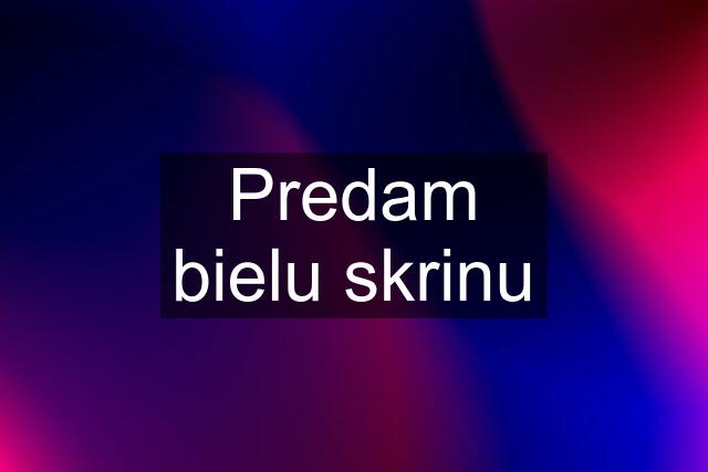 Predam bielu skrinu