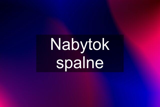 Nabytok spalne