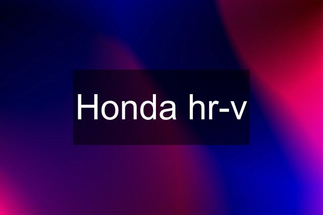 Honda hr-v