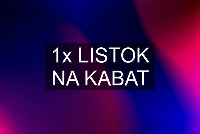 1x LISTOK NA KABAT