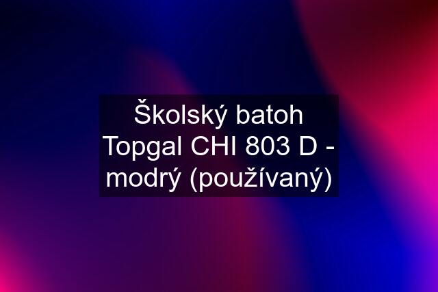 Školský batoh Topgal CHI 803 D - modrý (používaný)