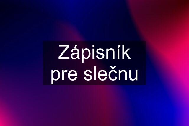 Zápisník pre slečnu