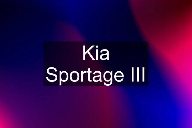 Kia Sportage III