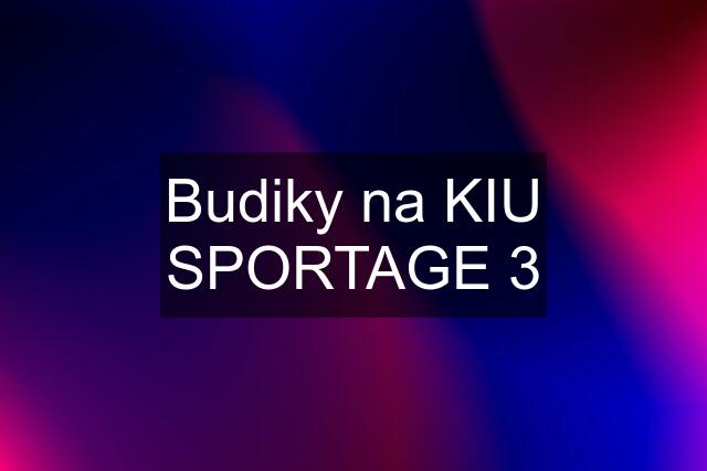 Budiky na KIU SPORTAGE 3