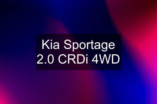 Kia Sportage 2.0 CRDi 4WD