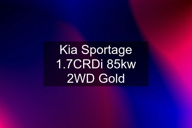 Kia Sportage 1.7CRDi 85kw 2WD Gold