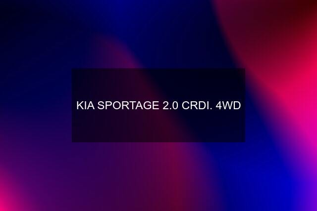 KIA SPORTAGE 2.0 CRDI. 4WD