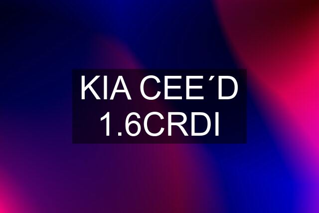 KIA CEE´D 1.6CRDI