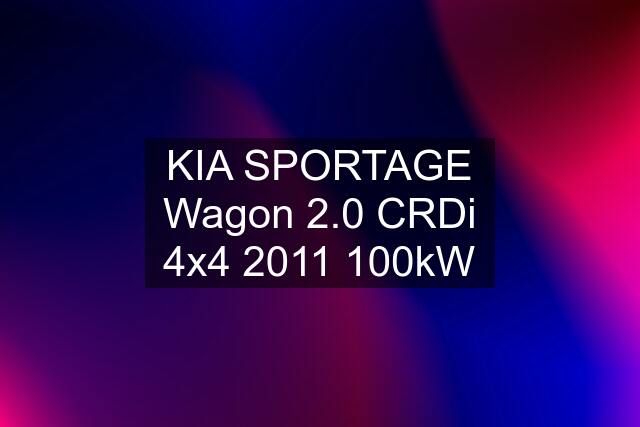 KIA SPORTAGE Wagon 2.0 CRDi 4x4 2011 100kW