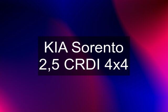 KIA Sorento 2,5 CRDI 4x4