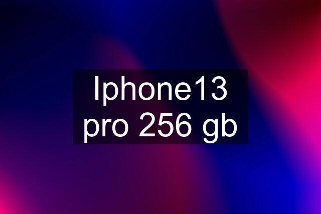 Iphone13 pro 256 gb